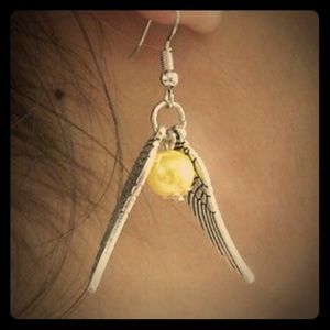 Harry Potter golden snitch earrings